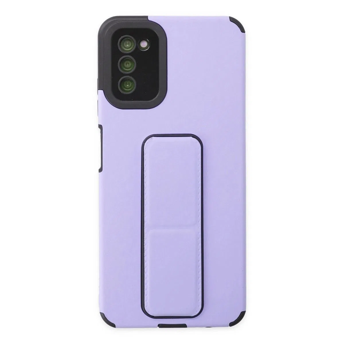 Samsung Galaxy A03s Kılıf Mega Standlı Silikon - Lila