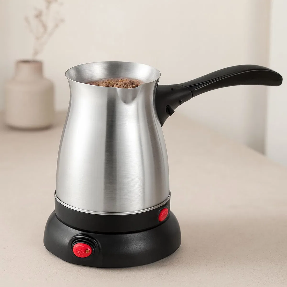 Elektrikli Cezve 600W 500ml – 6 Fincan 360° Kablosuz