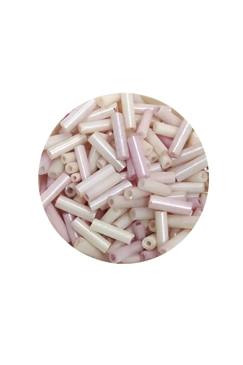 Uzun Boru Kesme Boncuk Çap 2mm Uzunluk 10 mm - 20 Gram - Mat Beyaz - BNC263 görsel 2