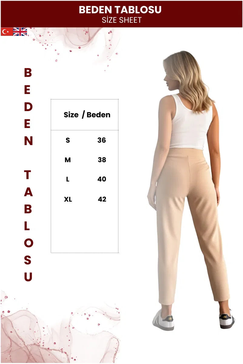 Kadın İthal Krep Esnek Pantolon görsel 5