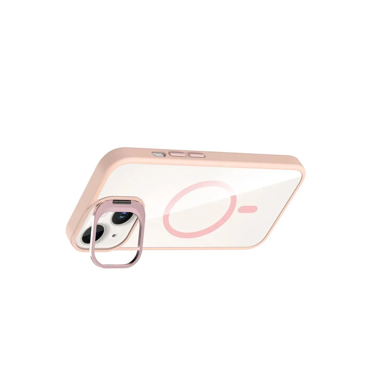 Joko Apple İphone 14 Remim Lensli Magsafe Standlı Kapak - Pembe görsel 3