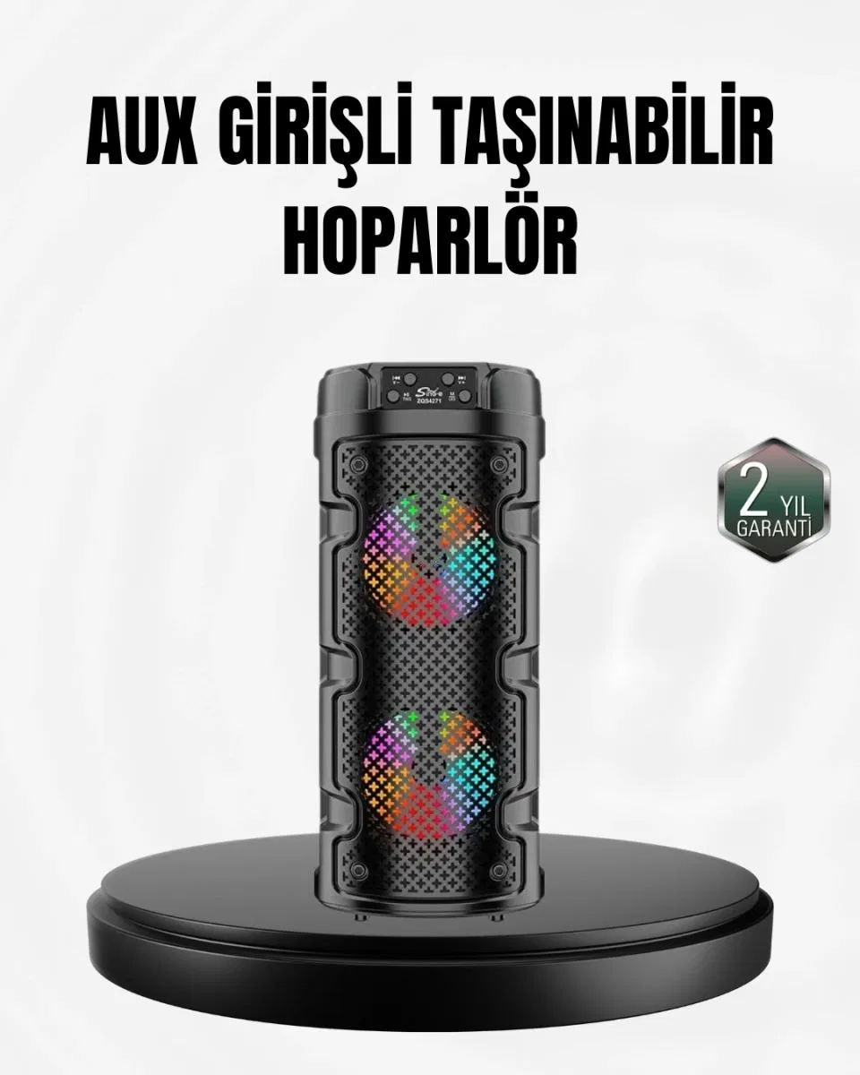 Kablosuz Stereo Hoparlör Usb + Sd Kart + Aux Destekli Bluetooth 5. 0
