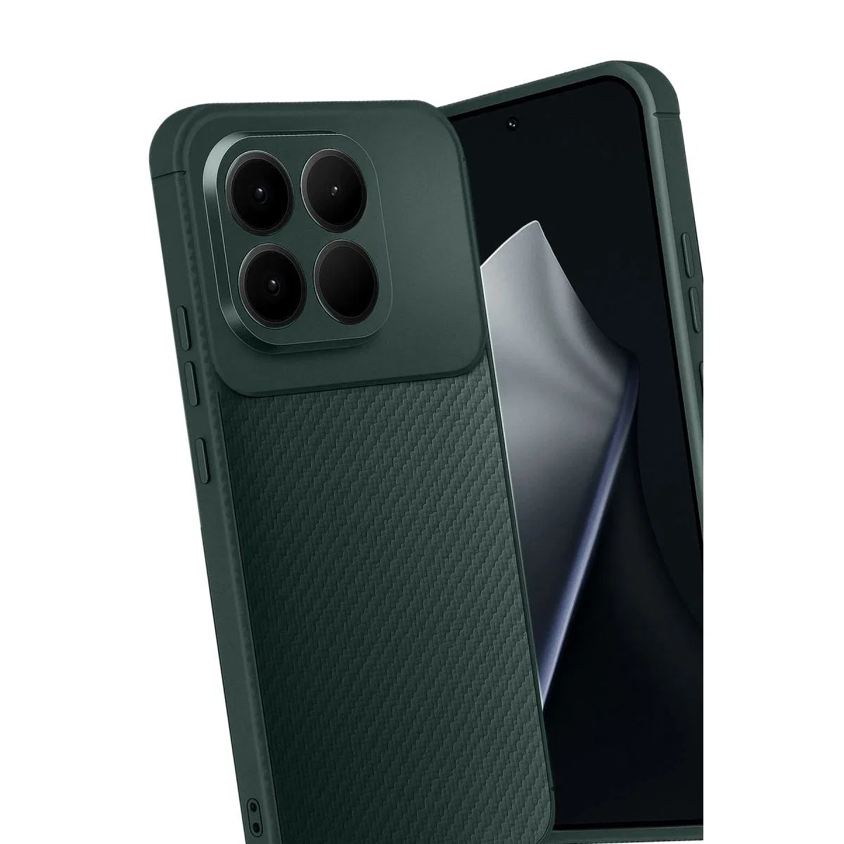 Xiaomi Mi 15t Auto Focus Karbon Kapak - Koyu Yeşil görsel 3