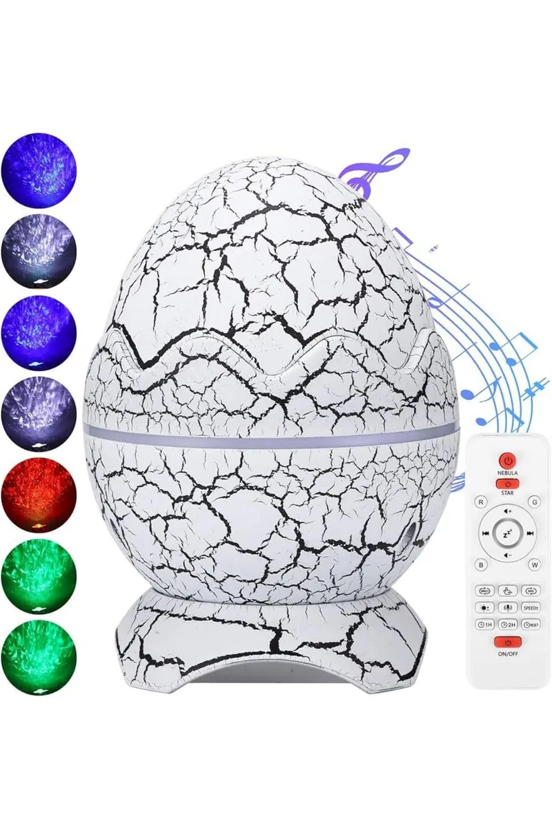 Gece Lambası Yumurta Işık Speaker Yeni Nesil Dinozor Yumurtası Görünümlü görsel 4