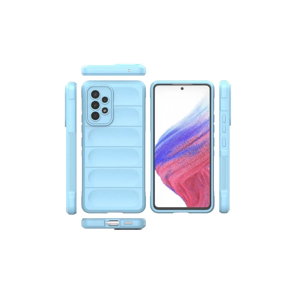 Samsung Galaxy A53 5g Kılıf Optimum Silikon - Sky Blue görsel 3