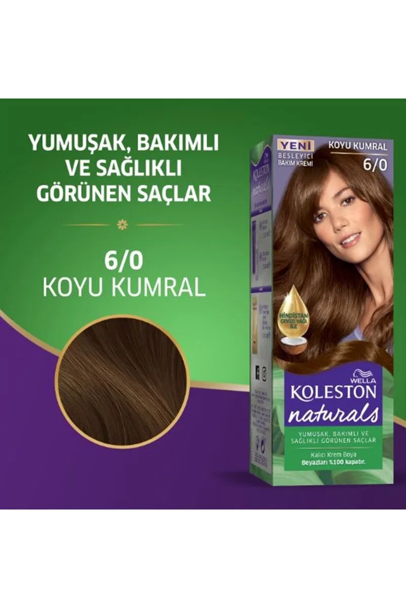 Naturals Saç Boyası Koyu Kumral 6/0 2x Paket görsel 3