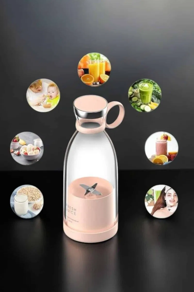 El Blender Taşınabilir Meyve Blender Şarj Edilebilir Taşınabilir Blender Elektrikli görsel 5