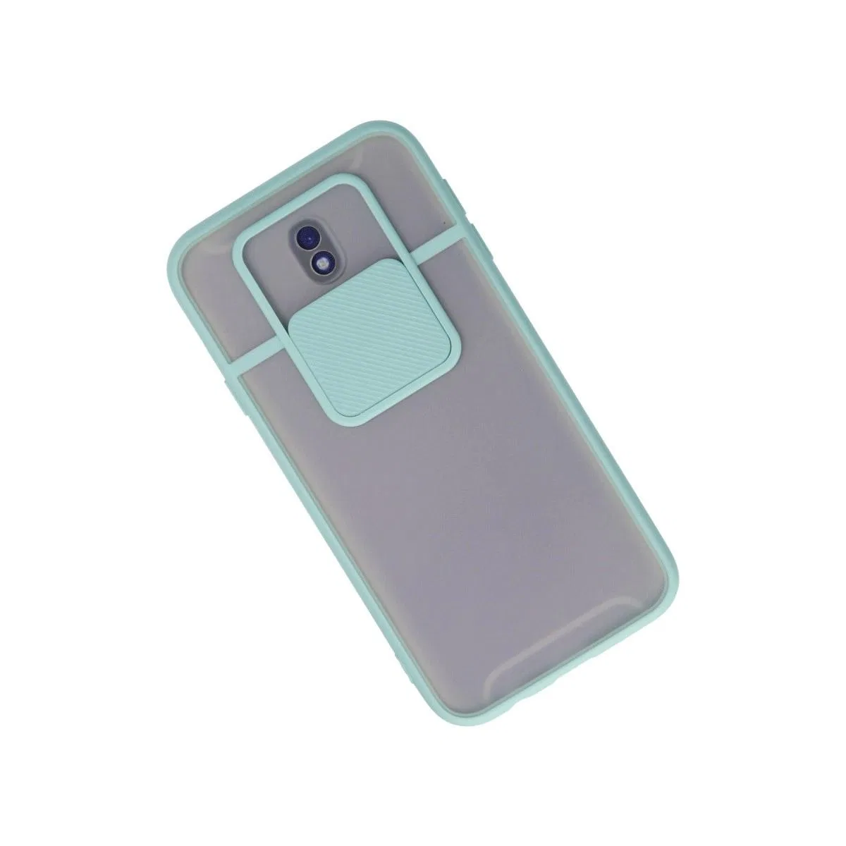 Samsung Galaxy J7 Pro / J730 Kılıf Palm Buzlu Kamera Sürgülü Silikon - Turkuaz görsel 2