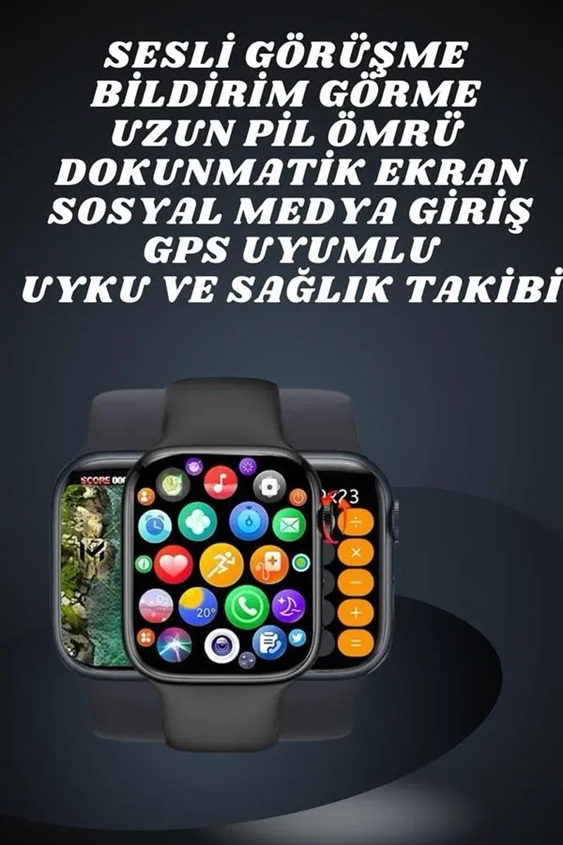 Ekranlı Yeni Nesil Pro Kulaklık ve Akıllı Saat Kampanyası Kulak İçi Mikrofonlu görsel 3