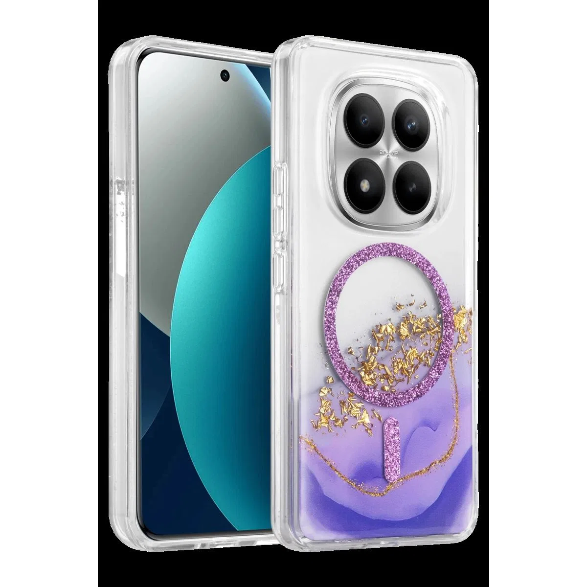 Onegif Xiaomi Redmi Note 15 Pro 4g Lotus Simli Magsafe Kapak - Mor
