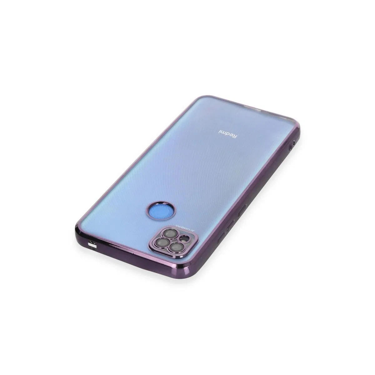 Xiaomi Redmi 9c Kılıf Razer Lensli Silikon - Mor görsel 3