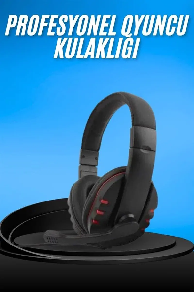 Oyuncu Kulaklığı Kulak Üstü Kablolu Gaming Kulaklık Mikrofonlu ANC Özelliği görsel 2
