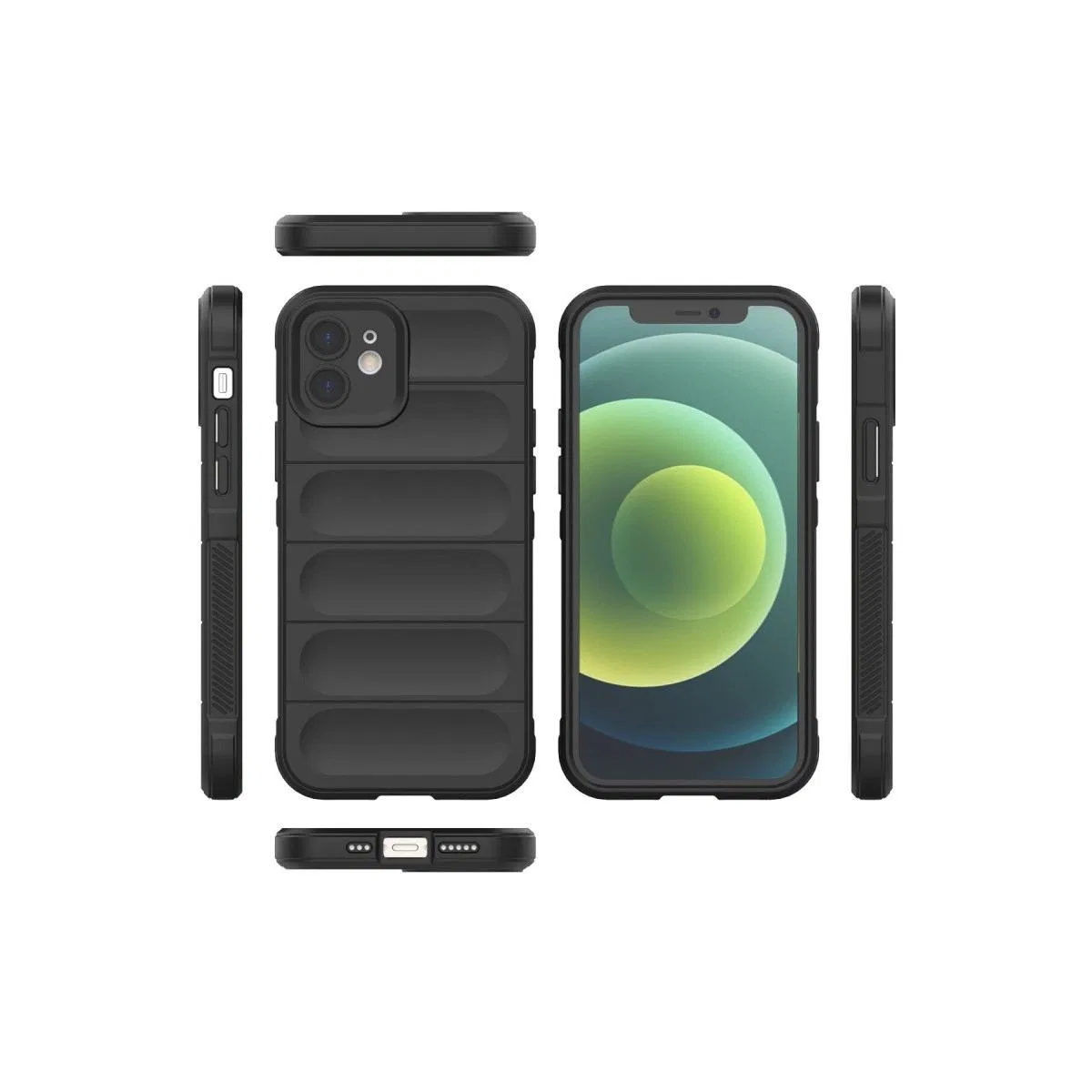 Apple İphone 12 Kılıf Optimum Silikon - Siyah görsel 3