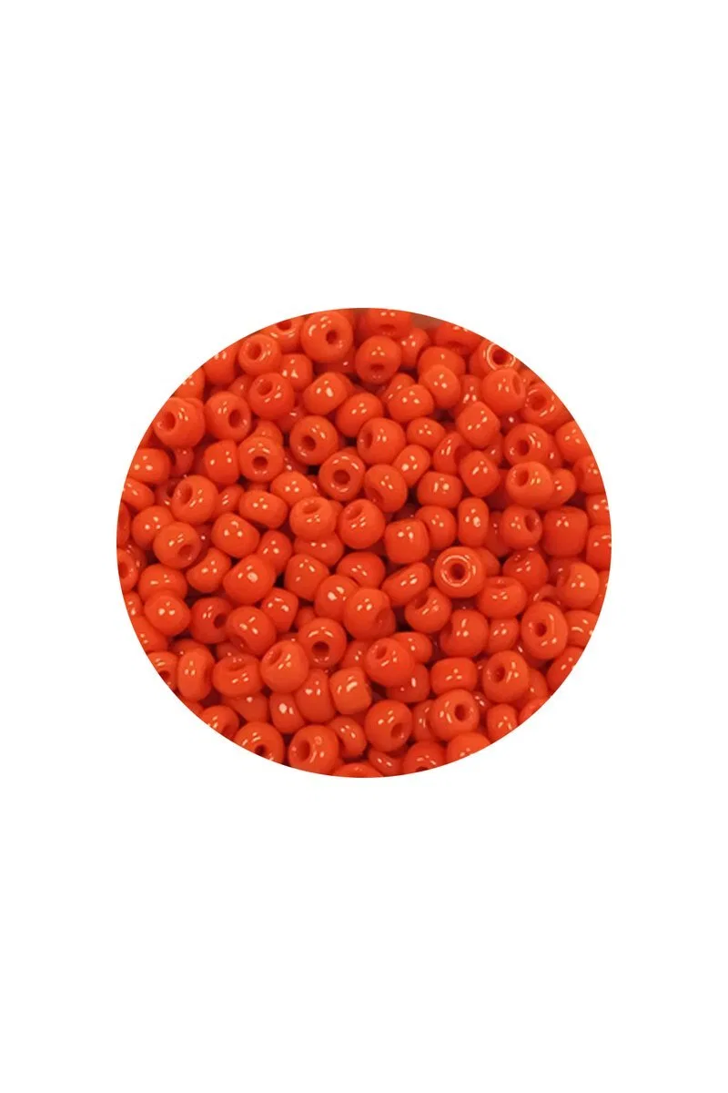 Dökme Cam Kum Boncuk (11/0) 2 mm - 20 Gram - Turuncu - BNC013 görsel 2
