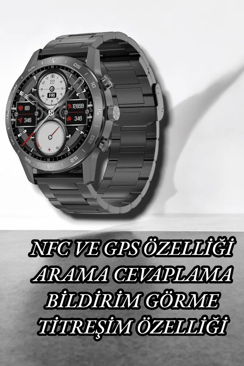 NFC ve Kablosuz Şarjlı Akıllı Saat EKG, Nabız & Spor Modları ile iOS ve Android Uyumlu görsel 5