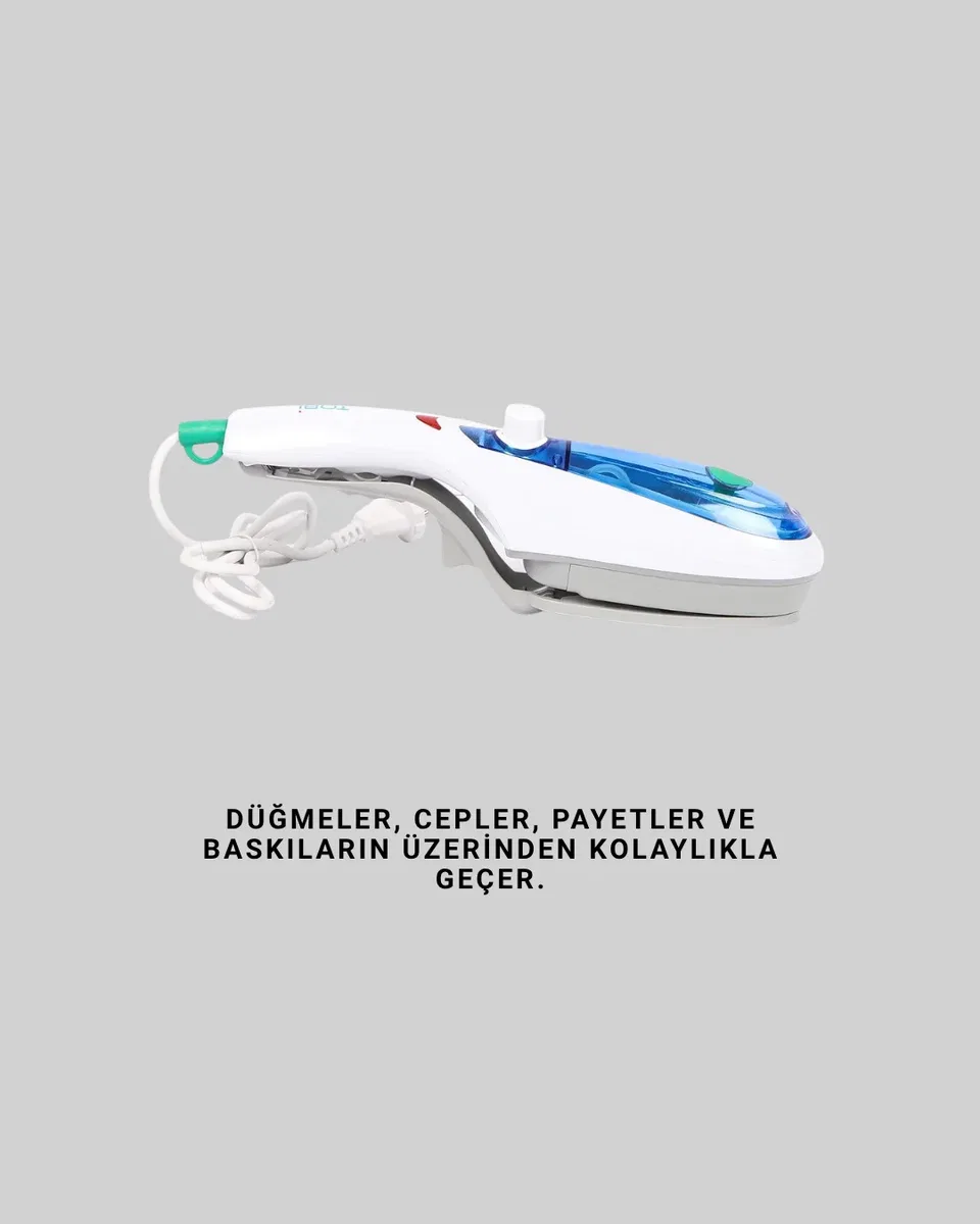 Buharlı Pratik Ütü Seyahat Tipi Kırışıklık Giderici görsel 4