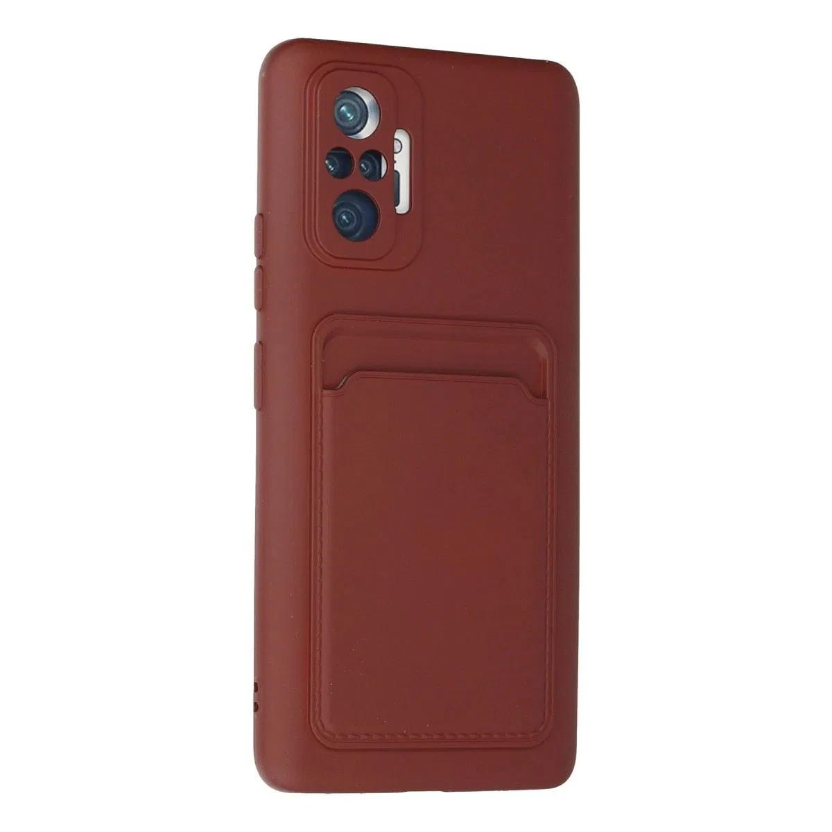 Xiaomi Redmi Note 10 Pro Kılıf Kelvin Kartvizitli Silikon - Bordo görsel 2