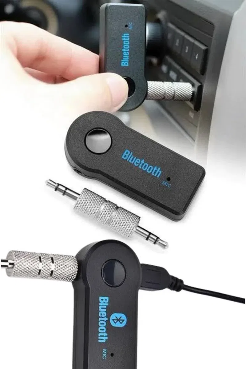 Tüm Cihazlara Uyumlu Bluetooth Aux Araç Kiti Siyah görsel 5