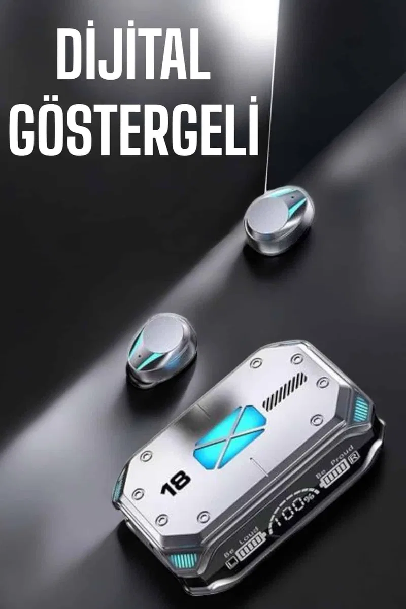 Kablosuz Powerbankli Oyuncu Kulaklığı Gürültü Önleyici görsel 2