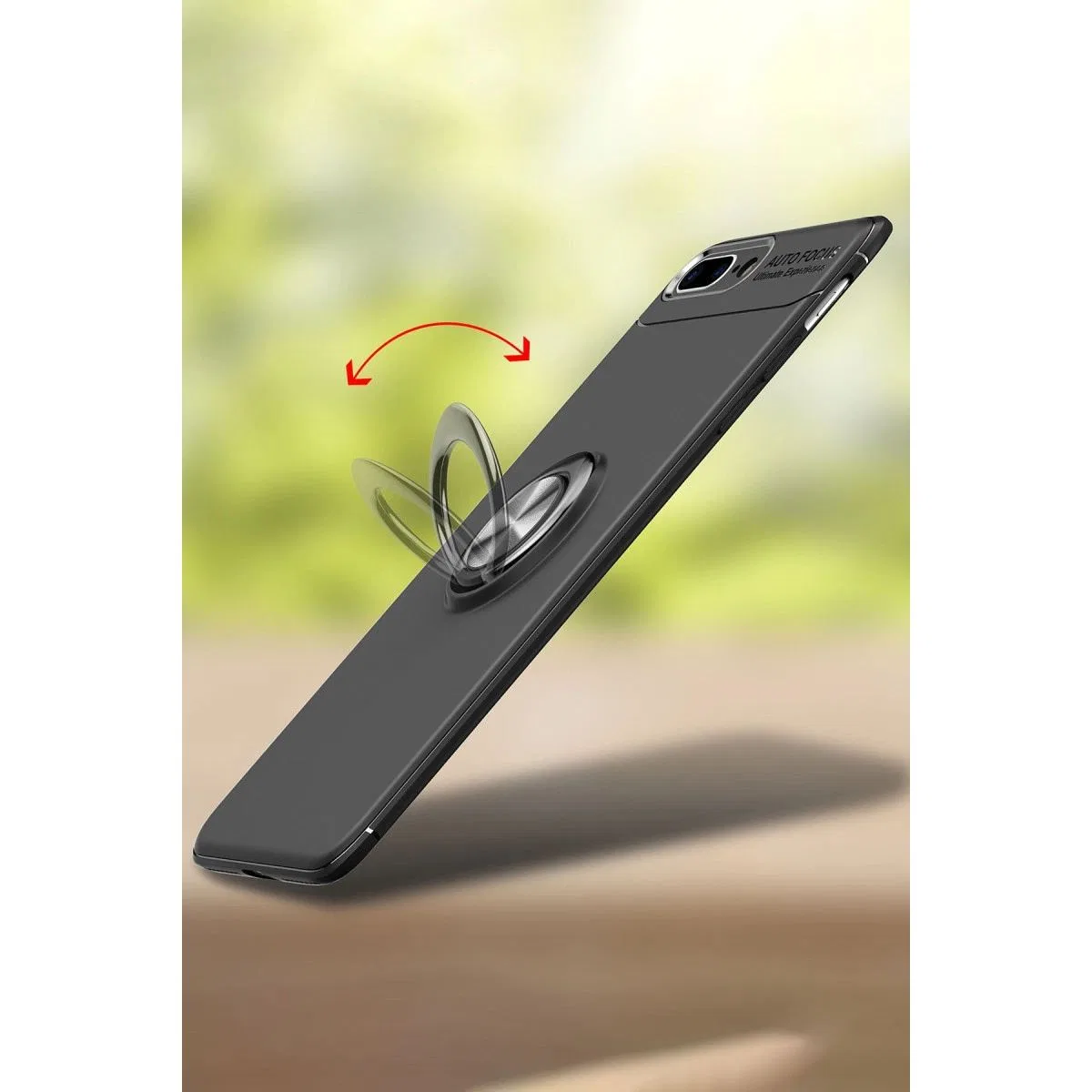 Apple İphone 7 Plus Kılıf Range Yüzüklü Silikon - Kırmızı görsel 4