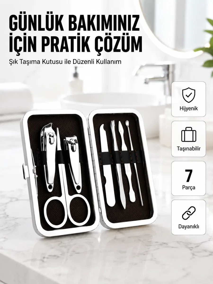 Taşınabilir Çantalı Çok Fonksiyonlu Bakım Seti
