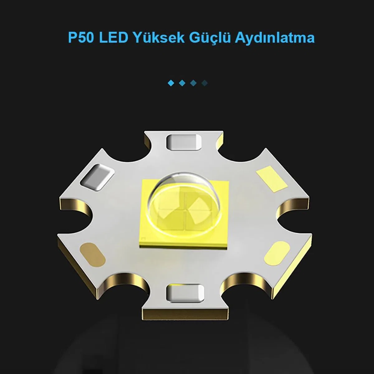 3000 Lümen Güçlü El Feneri Wt-600 görsel 6