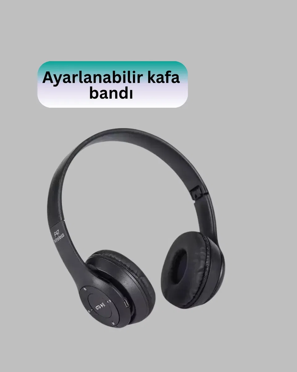 Kablolu & Kablosuz Kullanım Seçeneği Sunan Stereo Bluetooth Kulaklık görsel 3