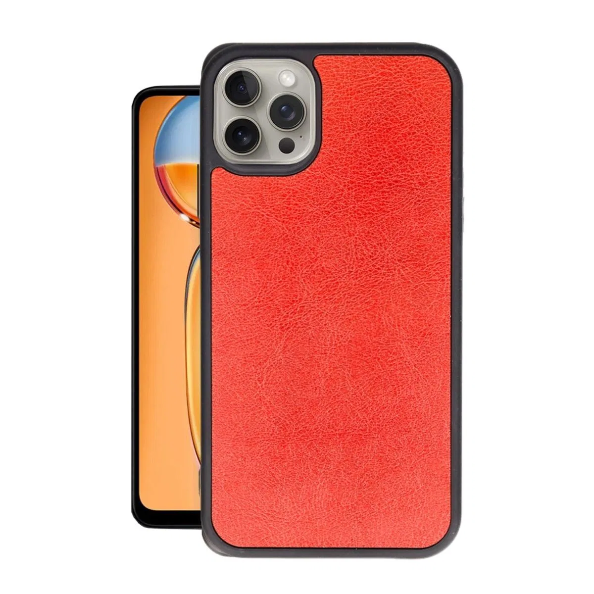 Apple İphone 15 Pro Max Kılıf Aras Deri Kapak - Kırmızı