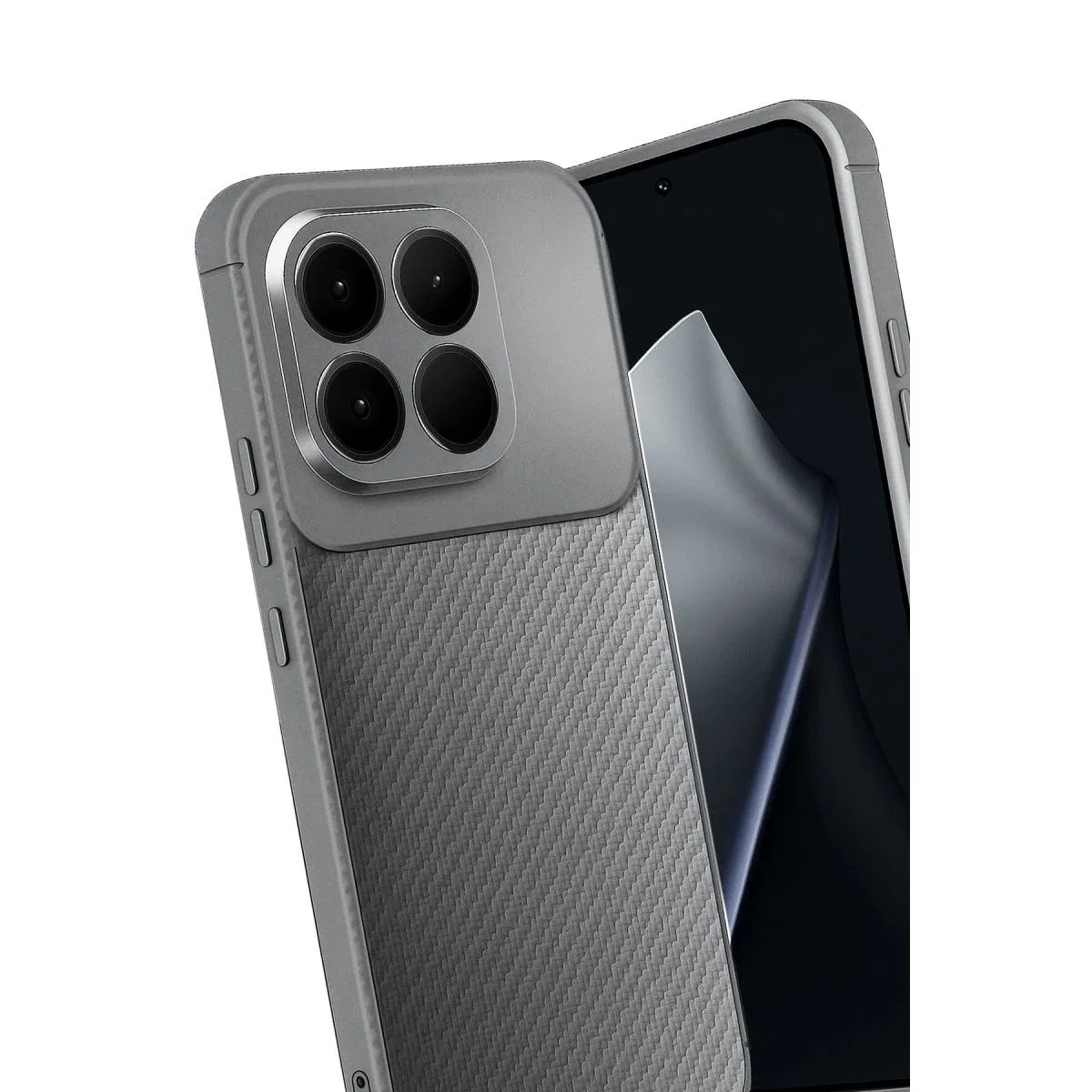Xiaomi Mi 15t Auto Focus Karbon Kapak - Gri görsel 3