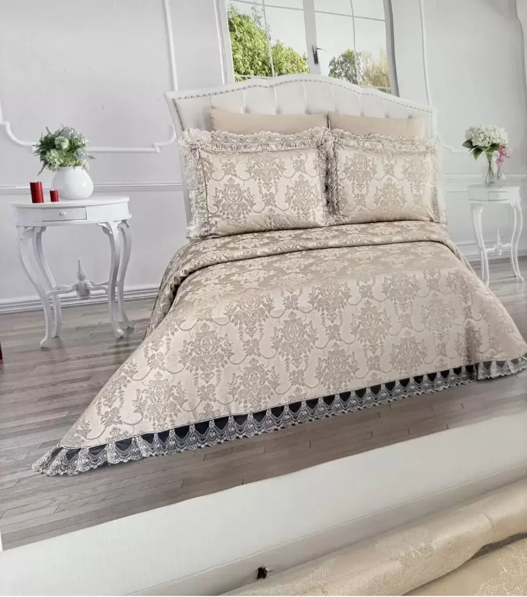Şönil 3 Parça Yatak Örtüsü Seti Çift Kişilik 255x265 cm Lüx Yatak Örtüsü Çeyizlik Yatak Odası Takımı görsel 4