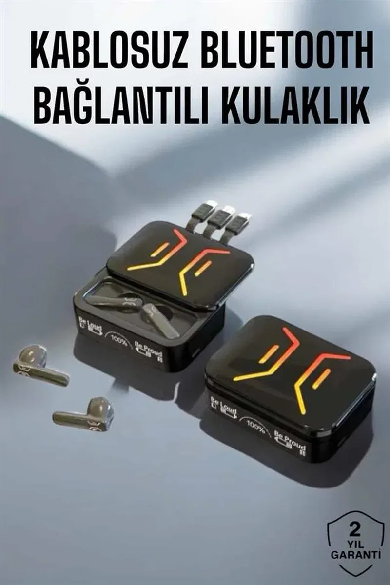 Bluetooth Kulaklık Gürültü Önleyici Yüksek Ses Kaliteli Kablosuz görsel 2