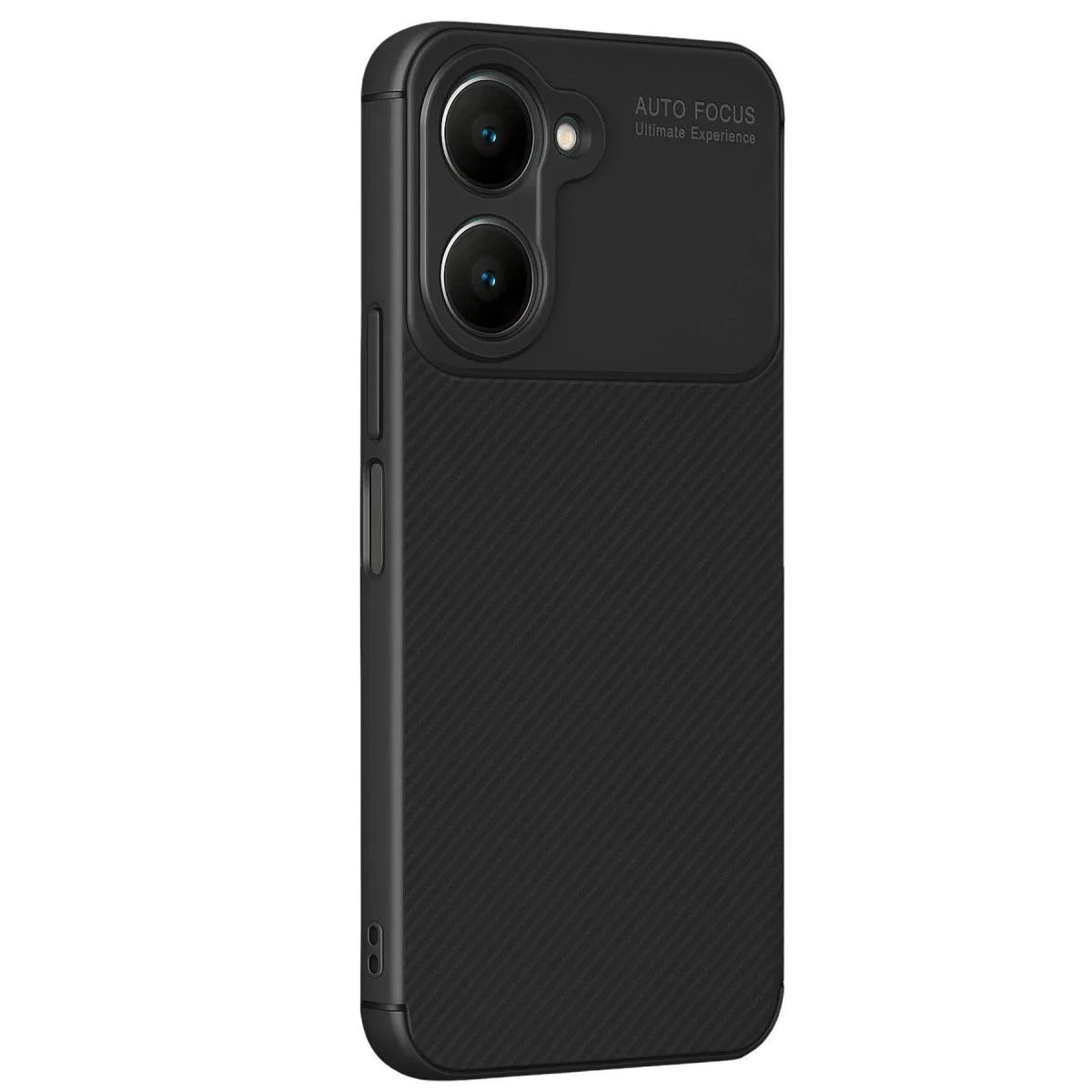Vivo Y18 Kılıf Auto Focus Karbon Kapak - Siyah