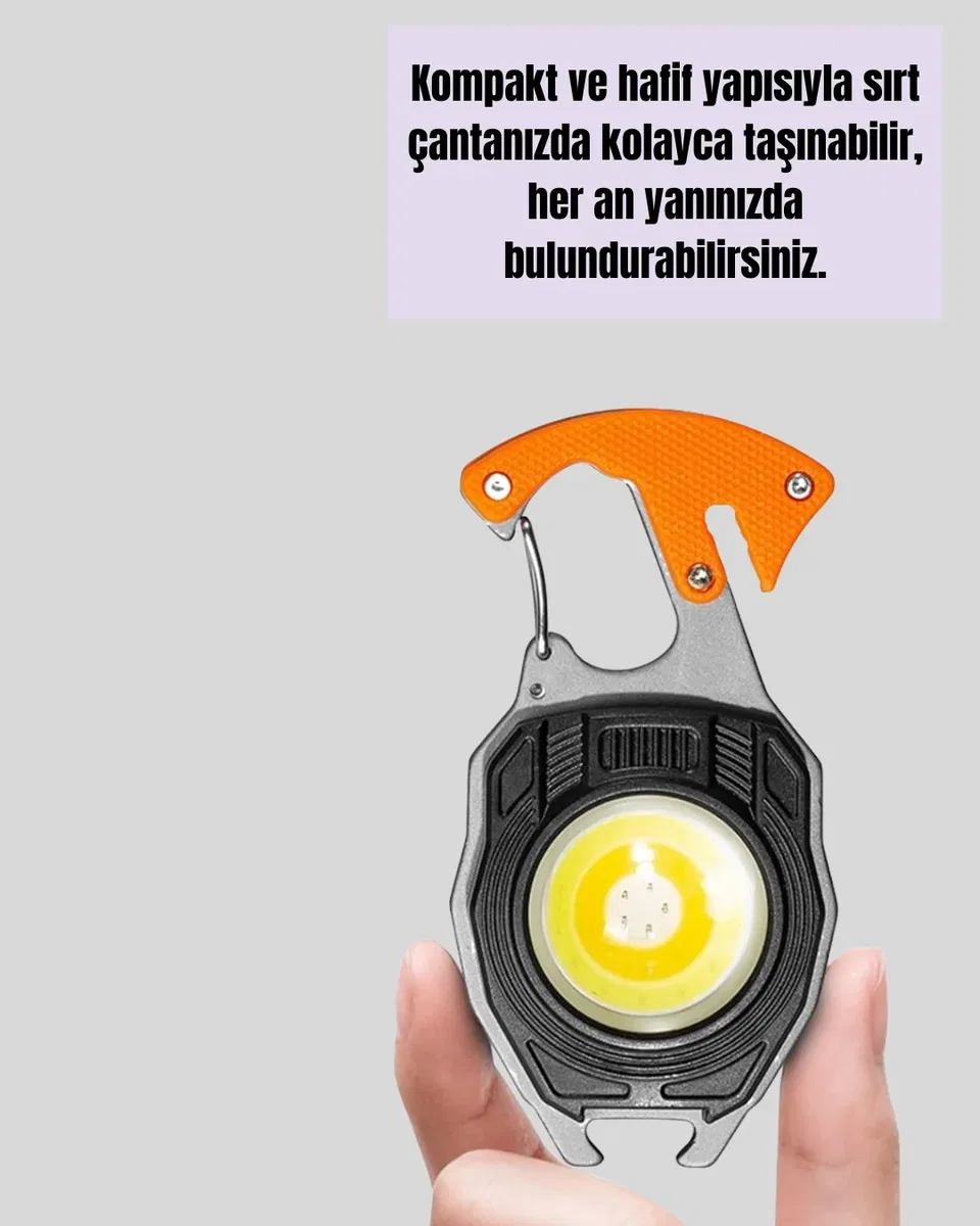 Çok Modlu LED Işıklı Pratik Anahtarlık görsel 4