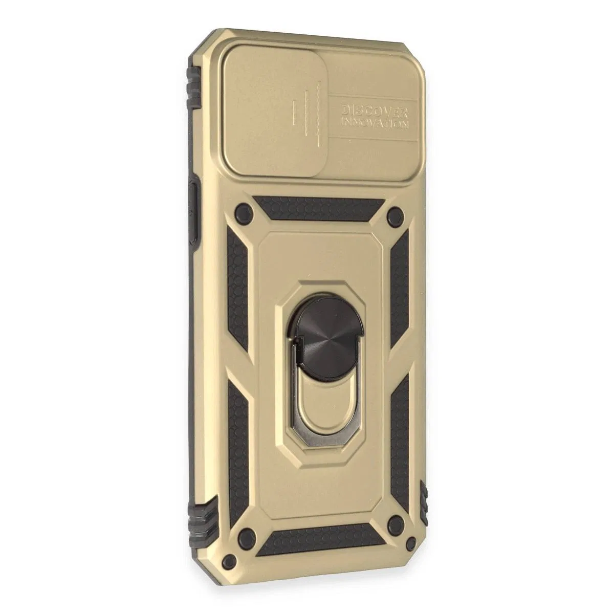 Apple İphone 12 Pro Max Kılıf Pars Lens Yüzüklü Silikon - Gold görsel 2