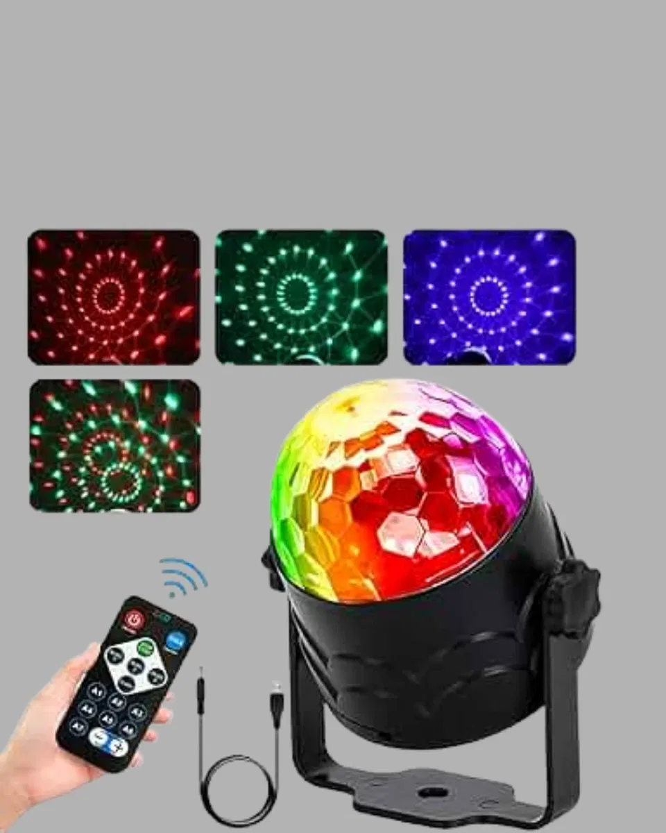 Ses Duyarlı Mini Disko Küre Lamba görsel 2