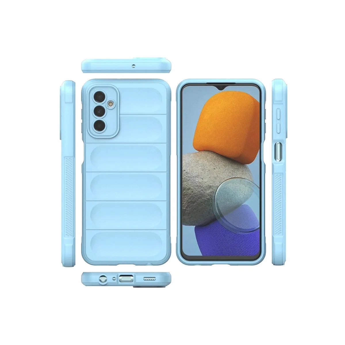 Samsung Galaxy M23 Kılıf Optimum Silikon - Sky Blue görsel 3