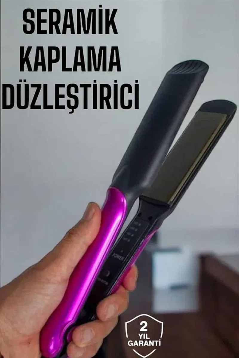 Seramik Kaplama Isı Ayarlı Yıpranma Karşıtı Saç Düzleştirici görsel 2