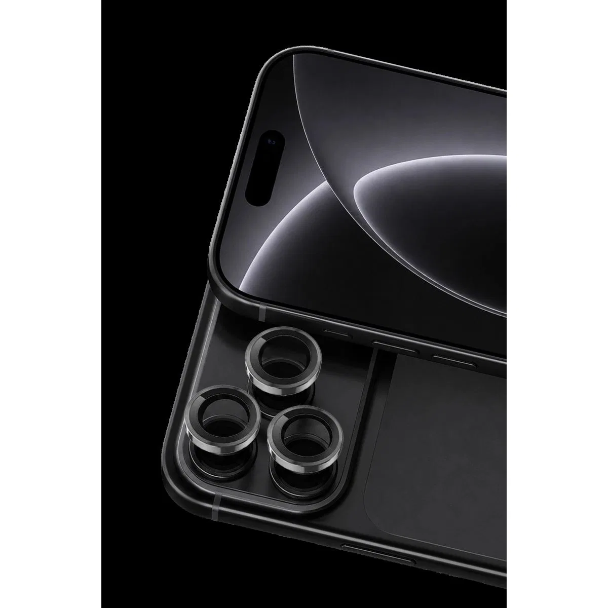 Newface Apple İphone 18 Pro Raze Metal Kamera Lens - Siyah görsel 2
