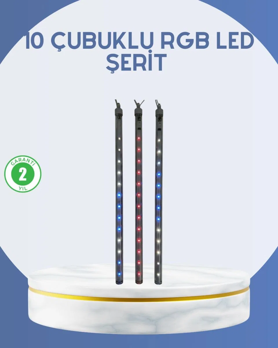 Dış Mekan Led Kayan Yıldız Işığı 10 Çubuk Aydınlatma