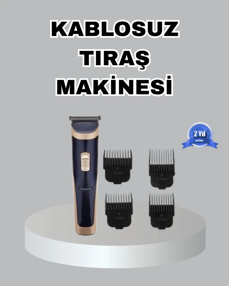 Çelik Bıçaklı Uni Şarjlı Tıraş Makinesi – Sessiz Motor, Kablosuz Ve Ayarlanabilir