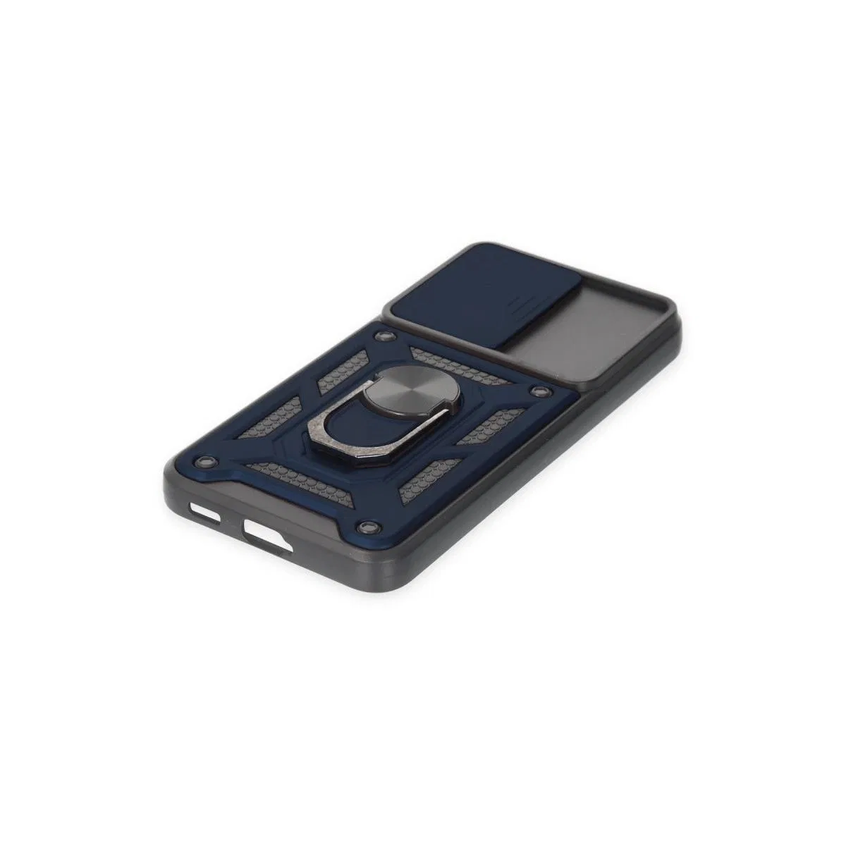 Samsung Galaxy S23 Fe Kılıf Pars Lens Yüzüklü Silikon - Lacivert görsel 5