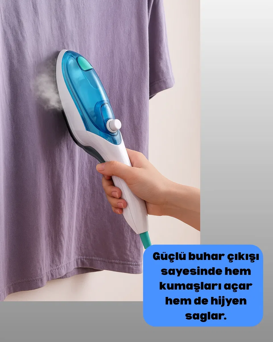 Kompakt Buharlı Ütü Pratik Kırışıklık Giderici görsel 4