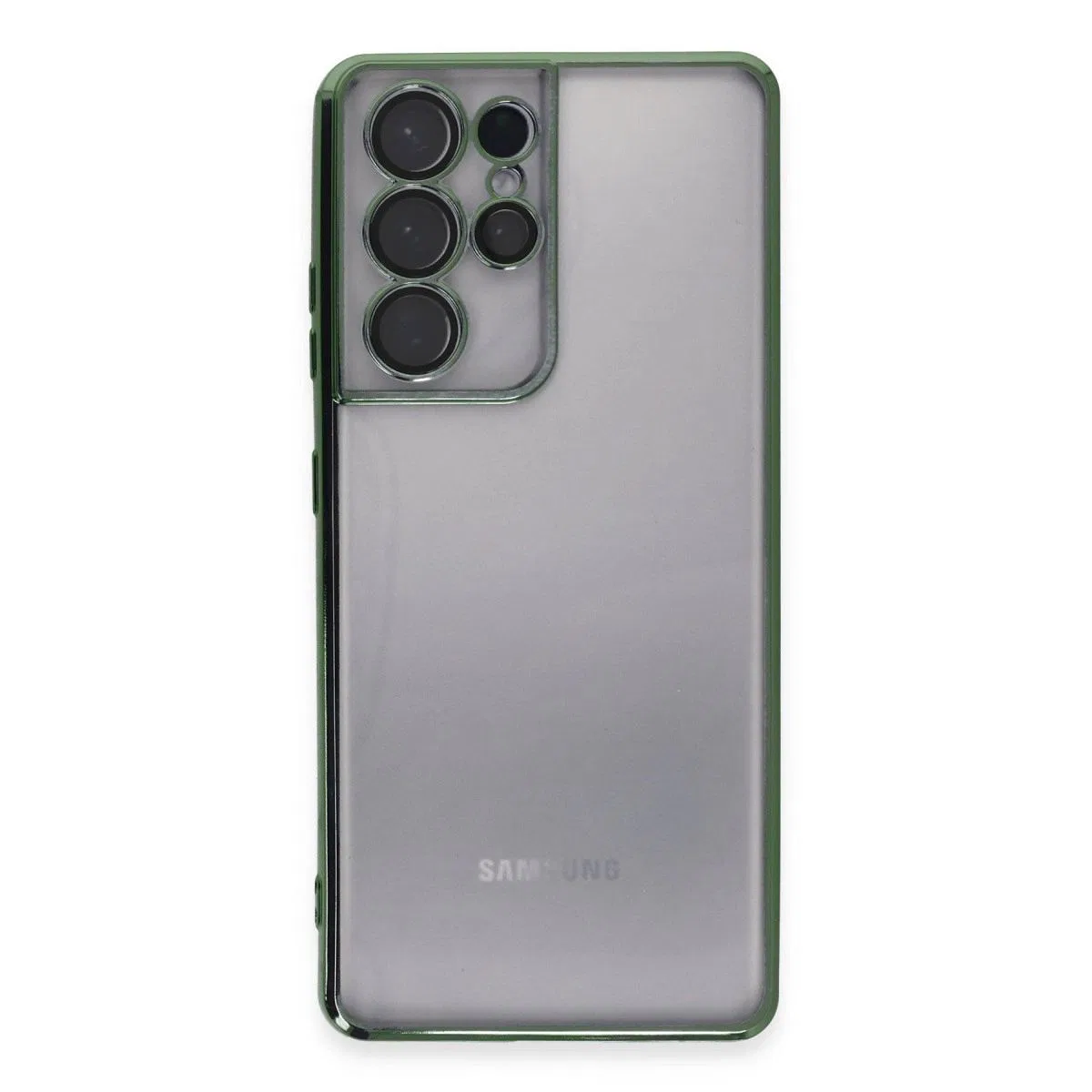 Samsung Galaxy S21 Ultra Kılıf Razer Lensli Silikon - Yeşil görsel 2