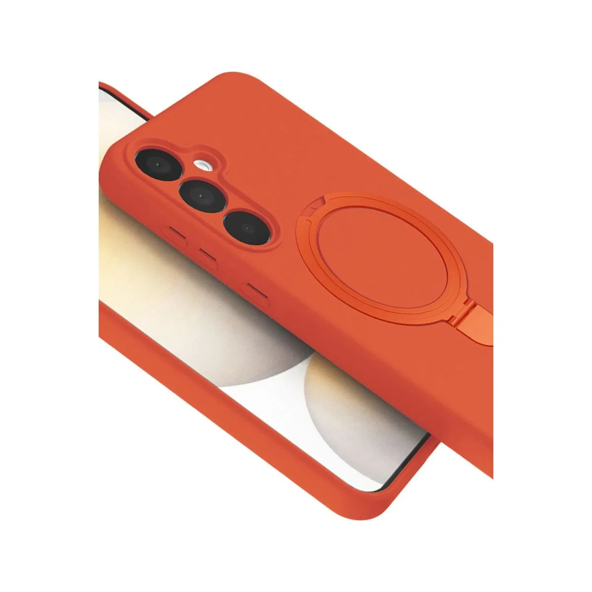 Samsung Galaxy A25 5g Regal Magsafe Standlı Kapak - Turuncu görsel 4