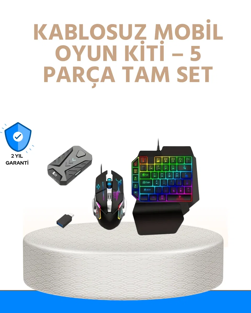 Bluetooth 5. 3 Mobil Oyun Kiti – PUBG ve CODM İçin 5 Parça Set