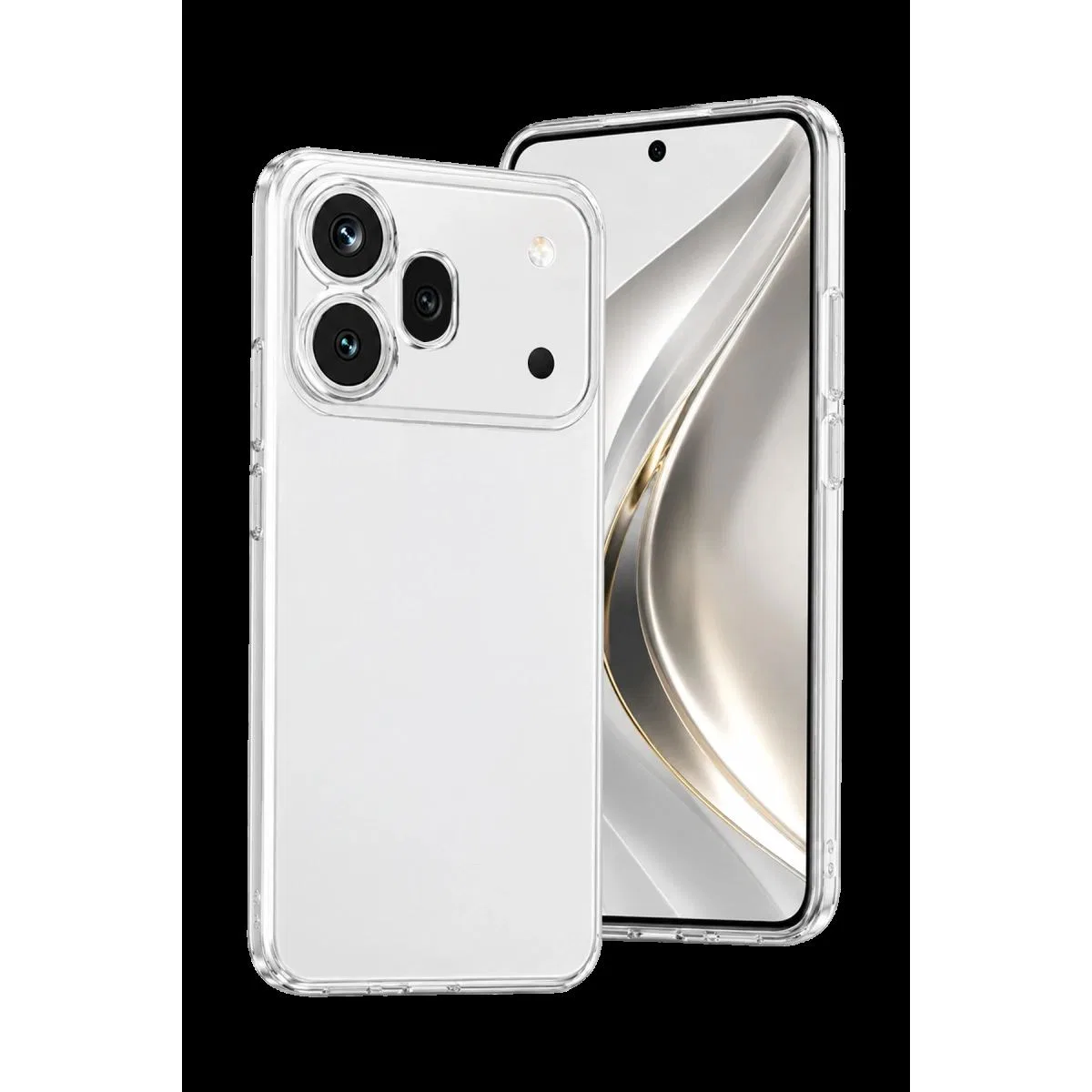 Huawei Honor 600 Pro Lüx Şeffaf Silikon - Şeffaf