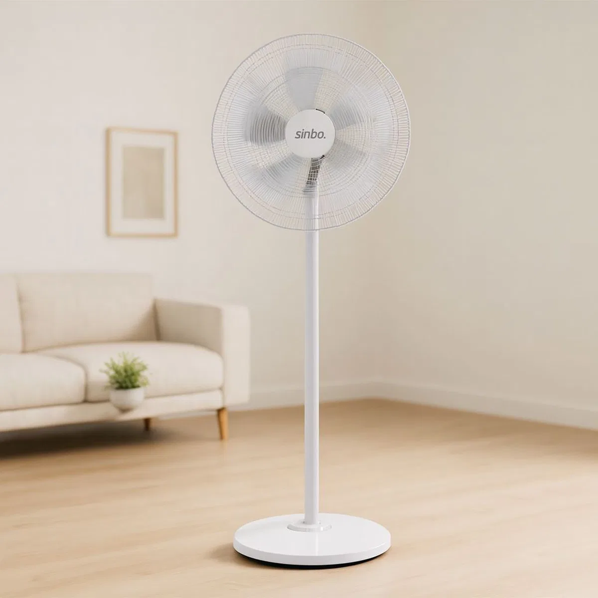 Ayaklı vantilatör 5 kanat 18'' (yaklaşık 45 cm) Sessiz 3 Kademe 140 cm görsel 2
