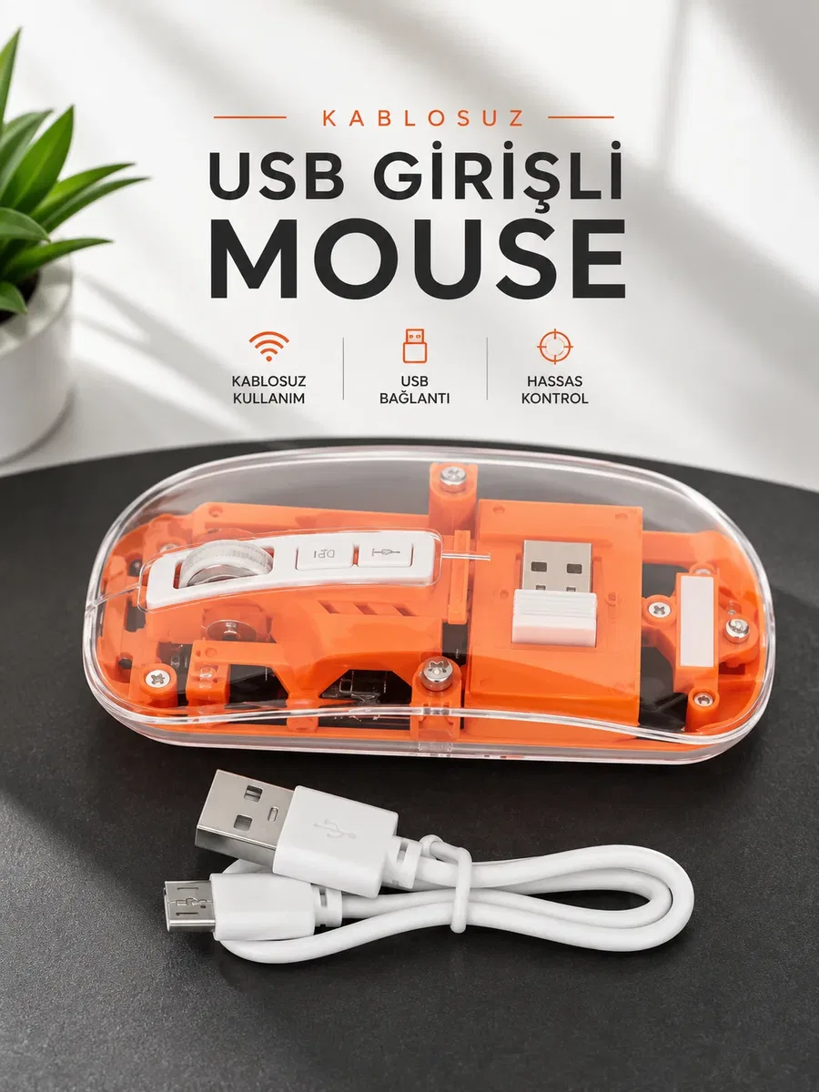 Fare Mouse Çift Modlu Kablosuz Bağlantılı 2. 4GHz Destekli
