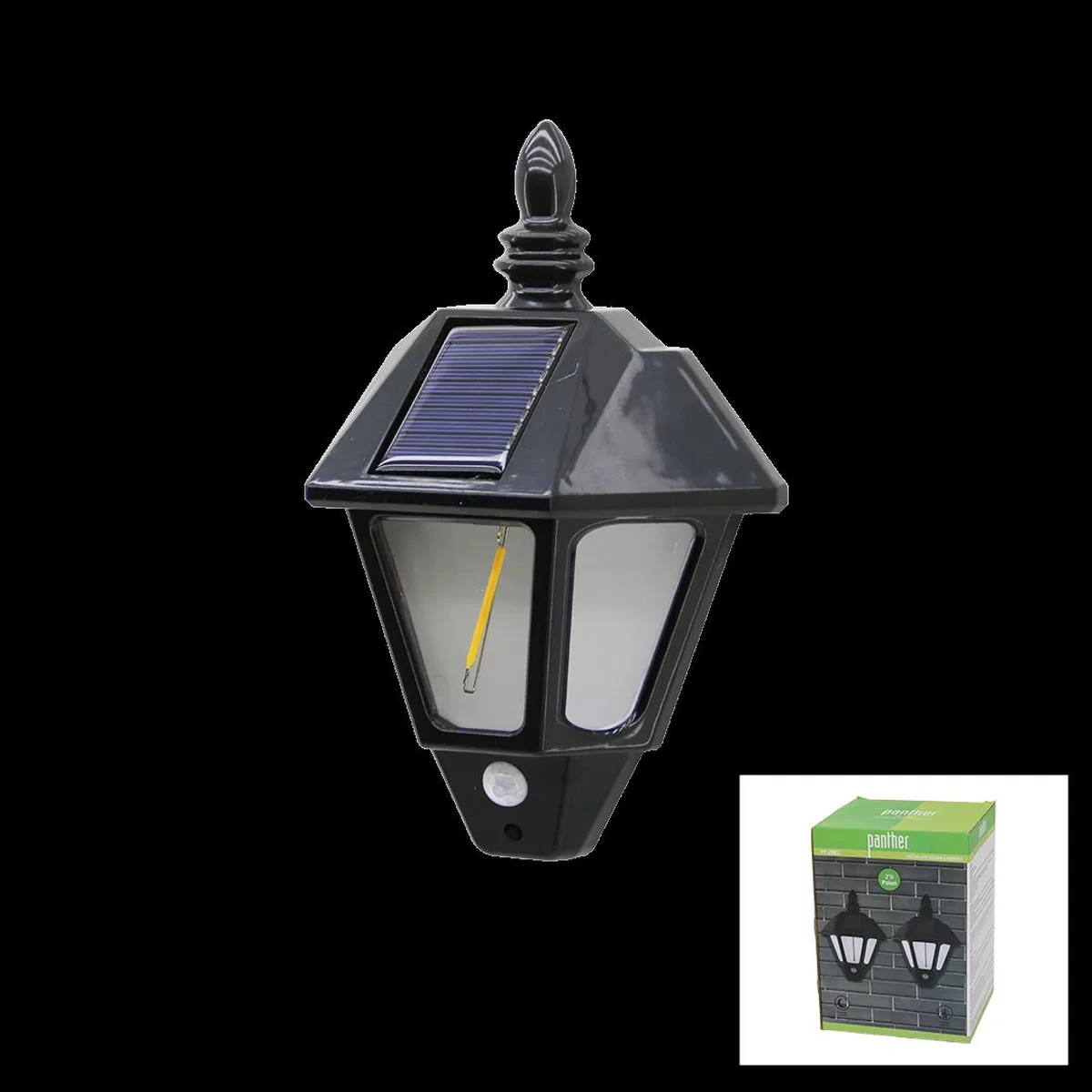 Solar Duvar Lambası COB LED Sensörlü 3 Mod 2'li görsel 2