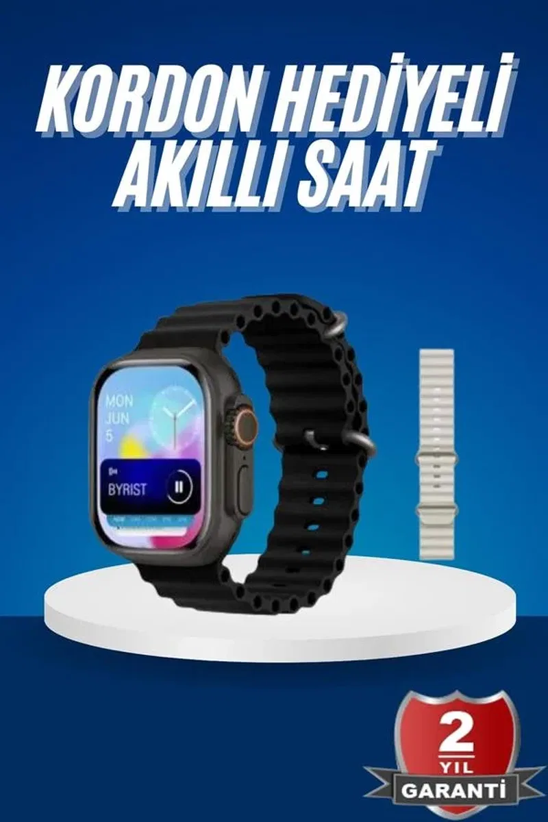 Ultra Akıllı Saat 49 Mm Çift Kordonlu Arama Cevaplama Bluetooth Bağlantılı görsel 2